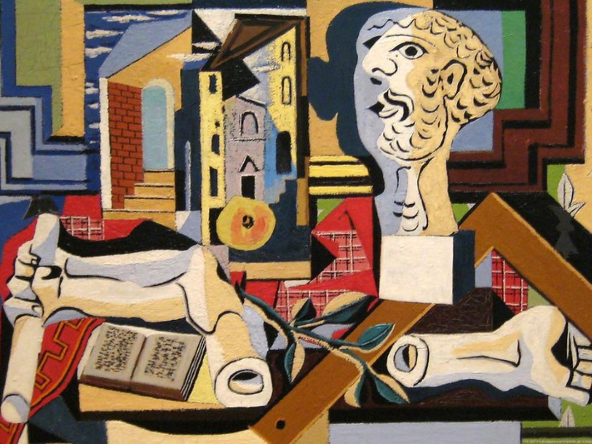Studio with Plaster Head. Pablo Picasso. 1925. Oil on canvas. 38 5/8 x 51 5/8" (97.9 x 131.1 cm). 