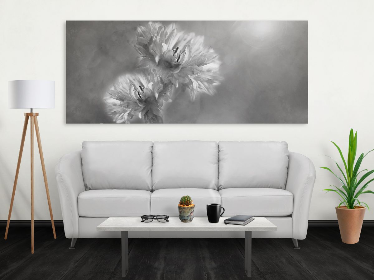 canvas wall art in gray