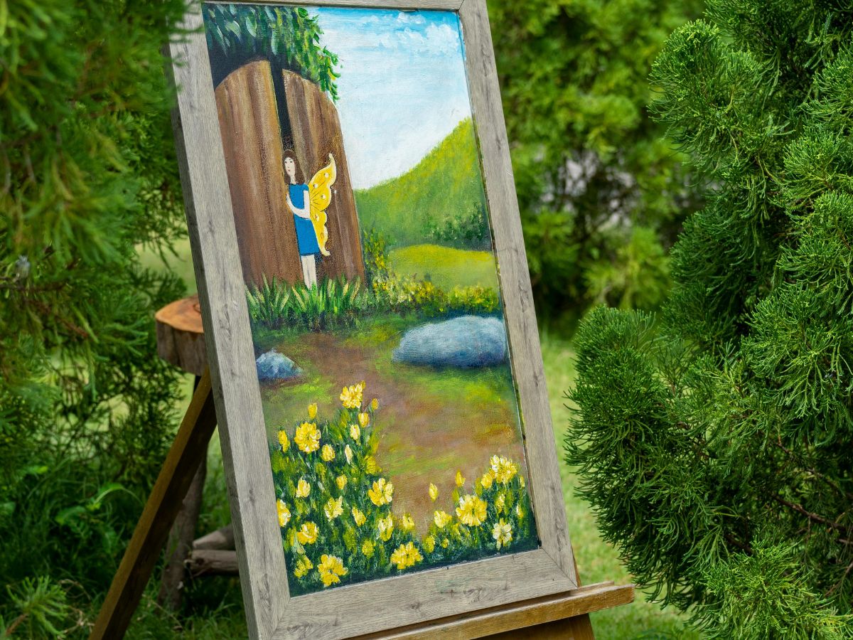 a painting on a custom wood panel