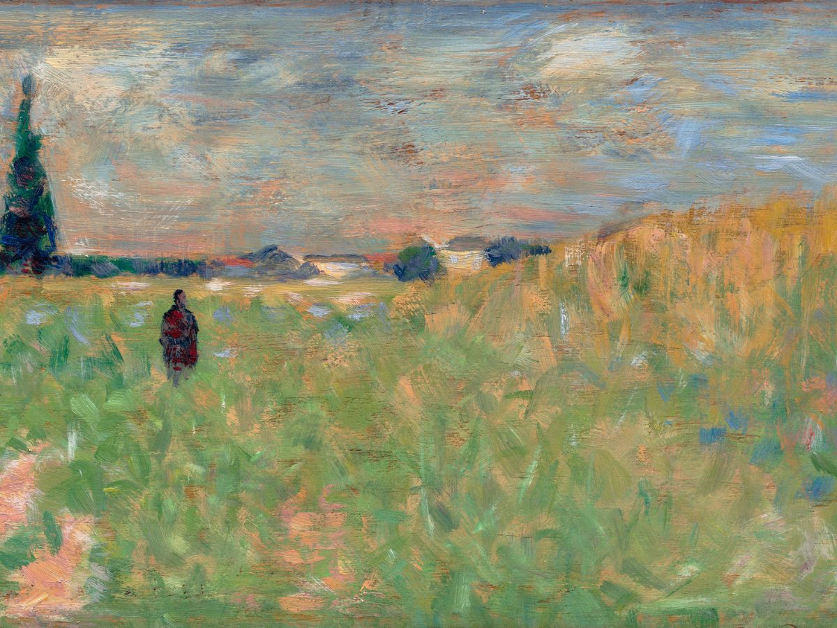 A Summer Landscape, Georges Seurat, 1883, oil on wood