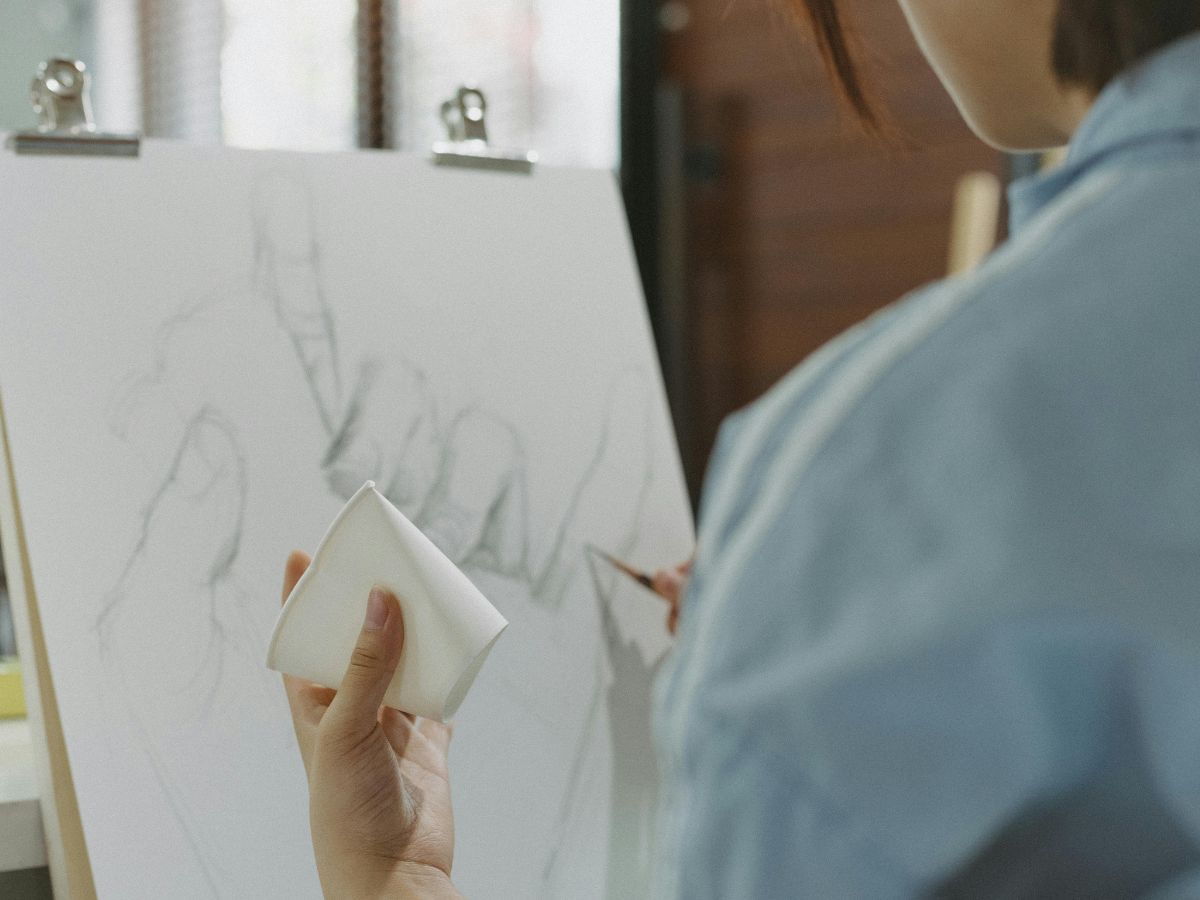sketch on a canvas