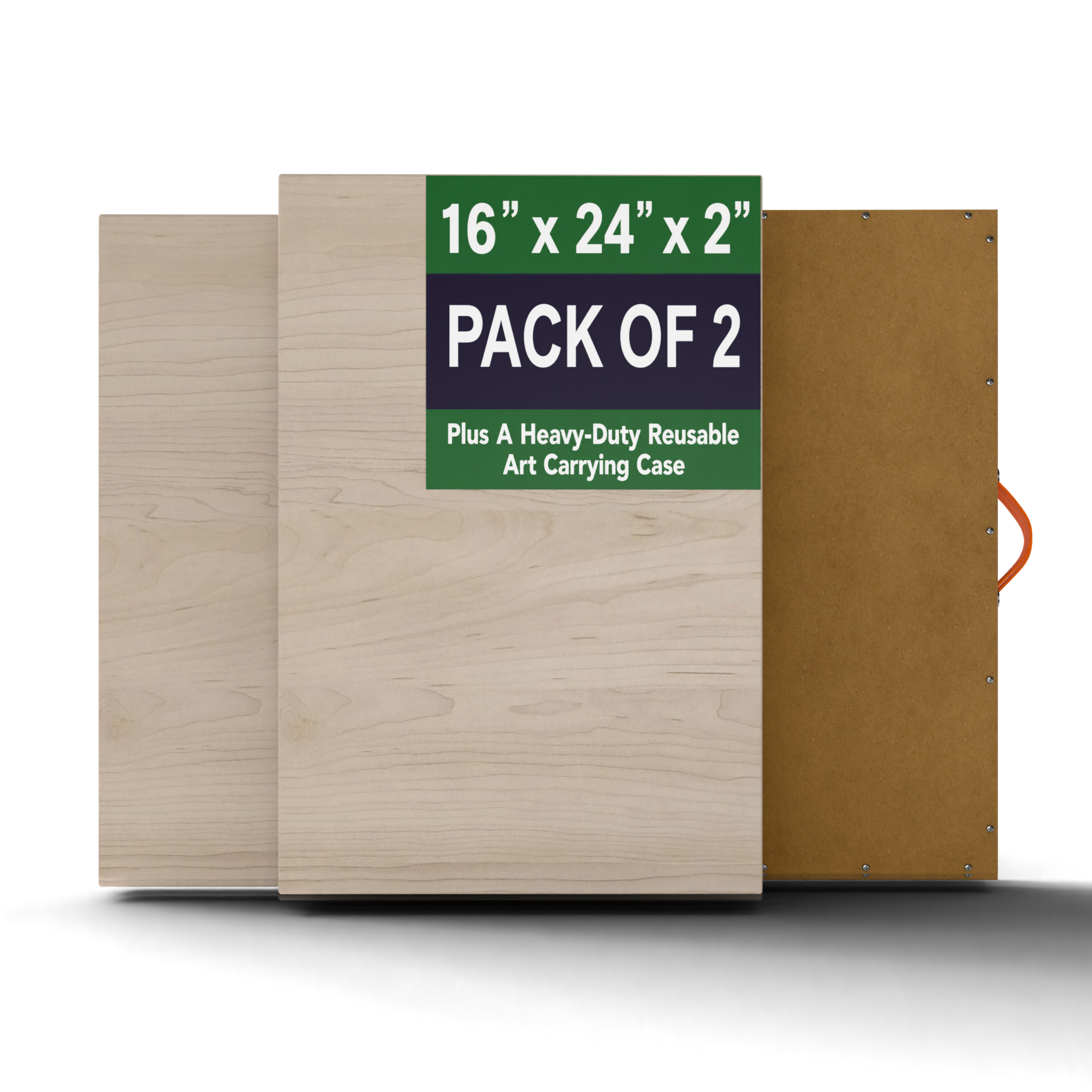 16x24 inch canvas wood panel with art shipping box