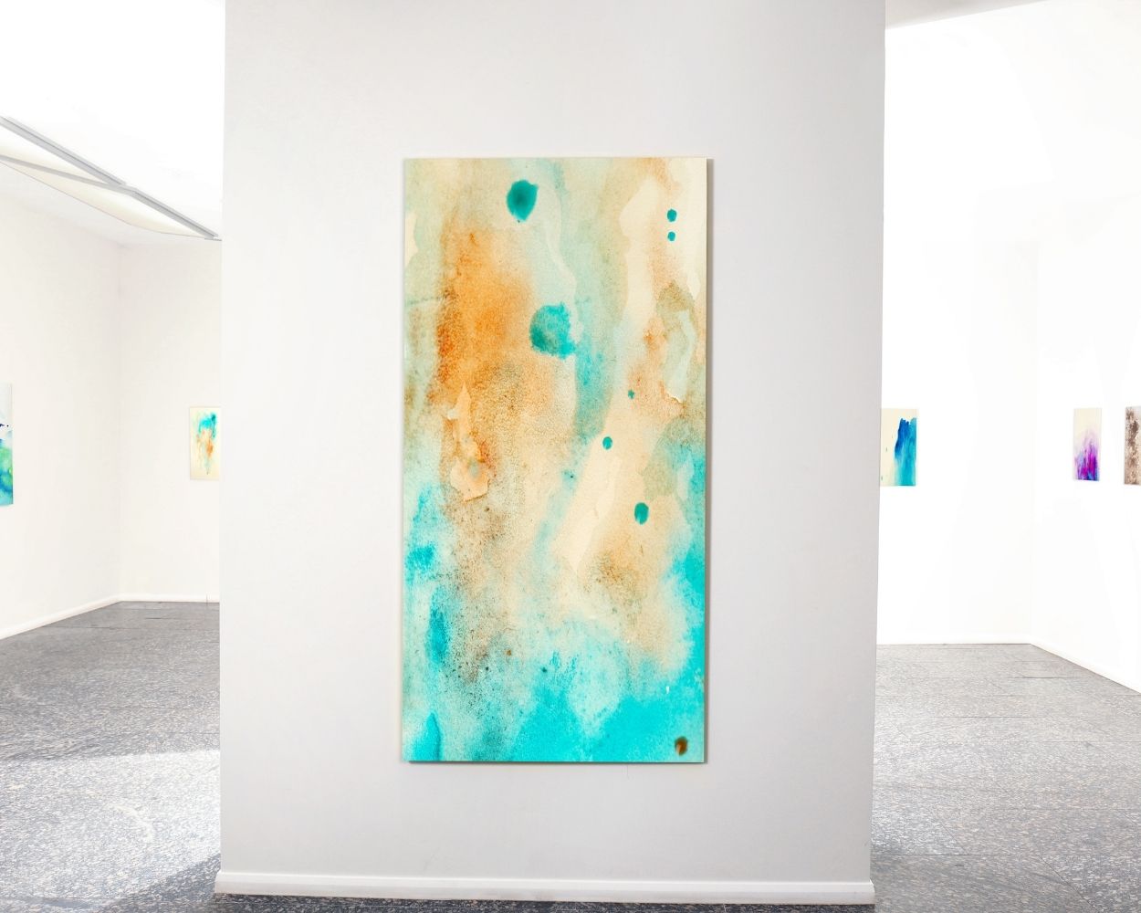 large canvas painting at an art gallery