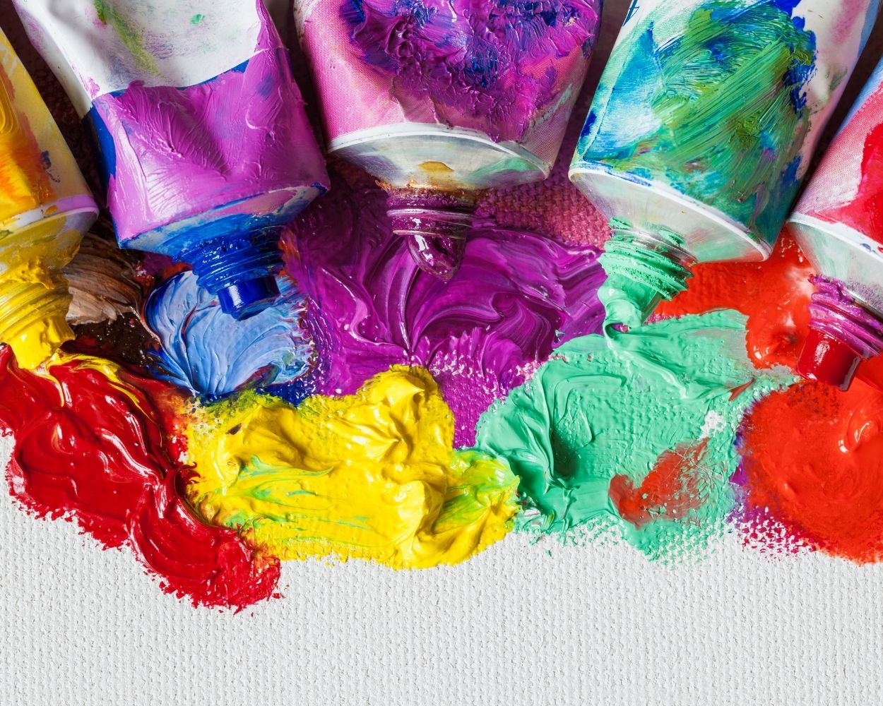 sample oil paints on canvas